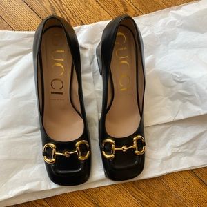 Gucci Women's Baby Flared Block Heel Pumps